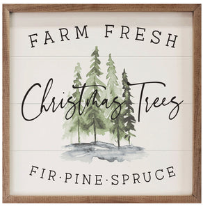 12X12 Farm Fresh Christmas Trees Sign