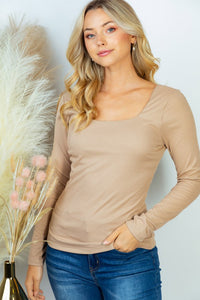All Good TAUPE Long Sleeve Brami Top