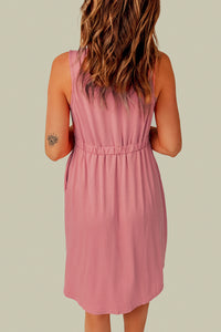 New Chances ROSE Wooden Button Front Dress