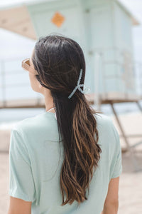 Large Clear Bead Hair Claw