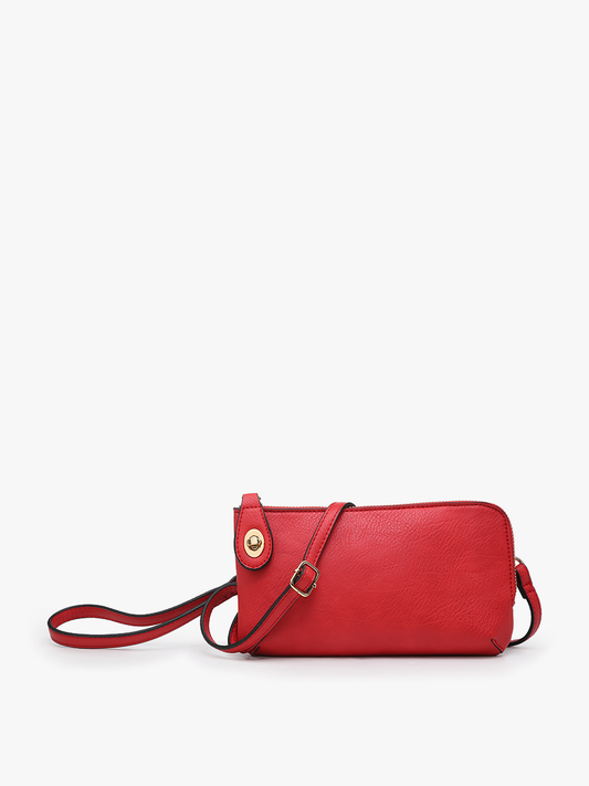 Kendall (Red) Crossbody/Wristlet w/ Twist Lock