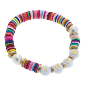 Emberly HOPE Block Letter Bracelet, Multi