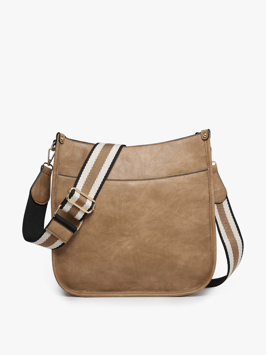 Chloe (Taupe) Crossbody with Guitar Strap