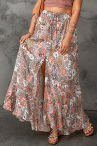 Full Of Wonder Multicolor Paisley Print Maxi Skirt