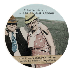 See An Old Person Car Coaster