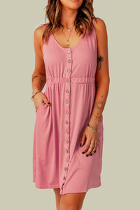 New Chances ROSE Wooden Button Front Dress