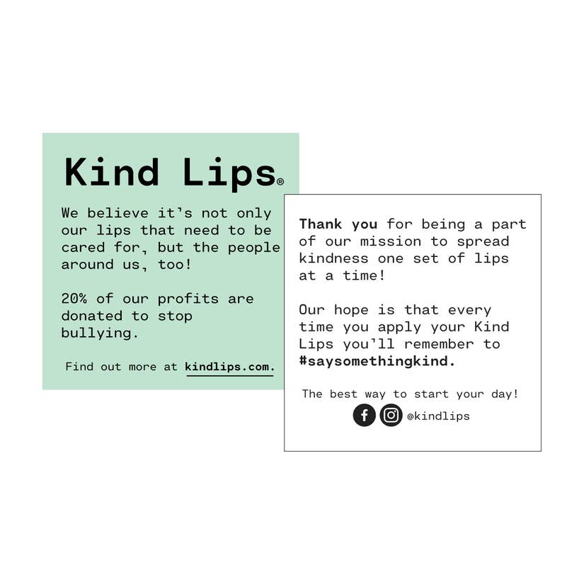 Kind Lips VANILLA LEMON Organic Lip Balm