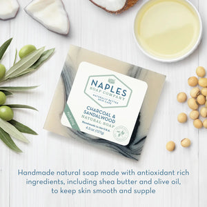 Naples Soap Co.: Charcoal & Sandalwood Natural Soap