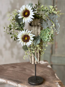 12" Sunwashed Succulent Candle Ring/Wreath