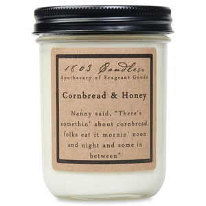 1803 Candles: Cornbread & Honey 14oz. Jar Candle