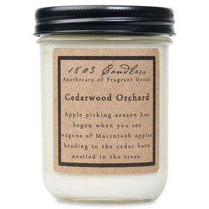 1803 Candles: Cedarwood Orchard 14oz. Jar Candle