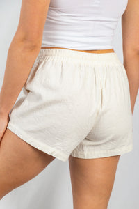 Rising Sun IVORY Linen Shorts