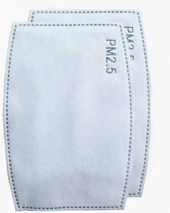FINAL SALE 2 Pack Carbon PM2.5 Filters for Any Size Cotton Masks