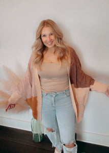 Happy To Be Here BROWN MIX Cardigan