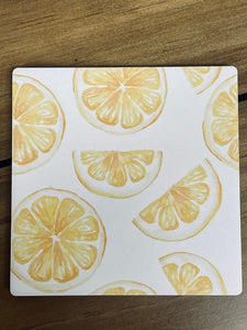 Lemon Print Individual Coaster