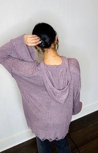 Spring Vibe PURPLE ASH Hooded Sweater