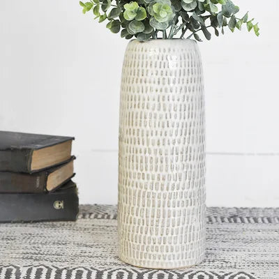 Tall Cross Pattern Vase