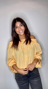 Undeniable Love YELLOW Floral Blouse