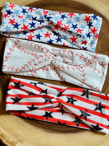Patriotic & Baseball Head Wraps
