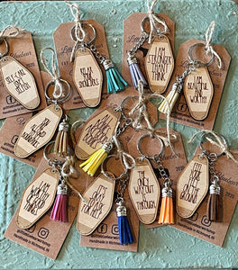 LBBW Handmade Retro Wooden Keychain (10 Styles)
