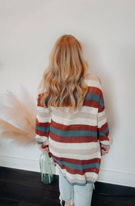 Meant To Be BLUE MIX Stripe Cardigan