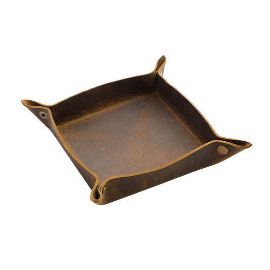 Myra Bag: Opulent Offering Square Leather Tray