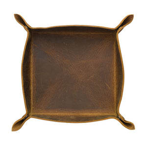 MYRA BAG: Opulent Offering Square Leather Tray