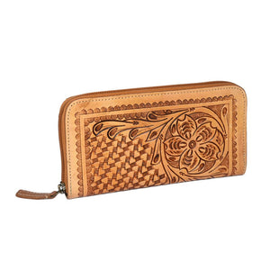 MYRA BAG: Moira Embossed Leather Wallet